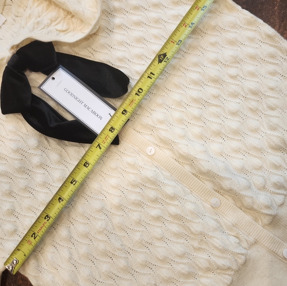 Goodnight Macaroon Bow Cardigan NWT - Picture 3 of 5